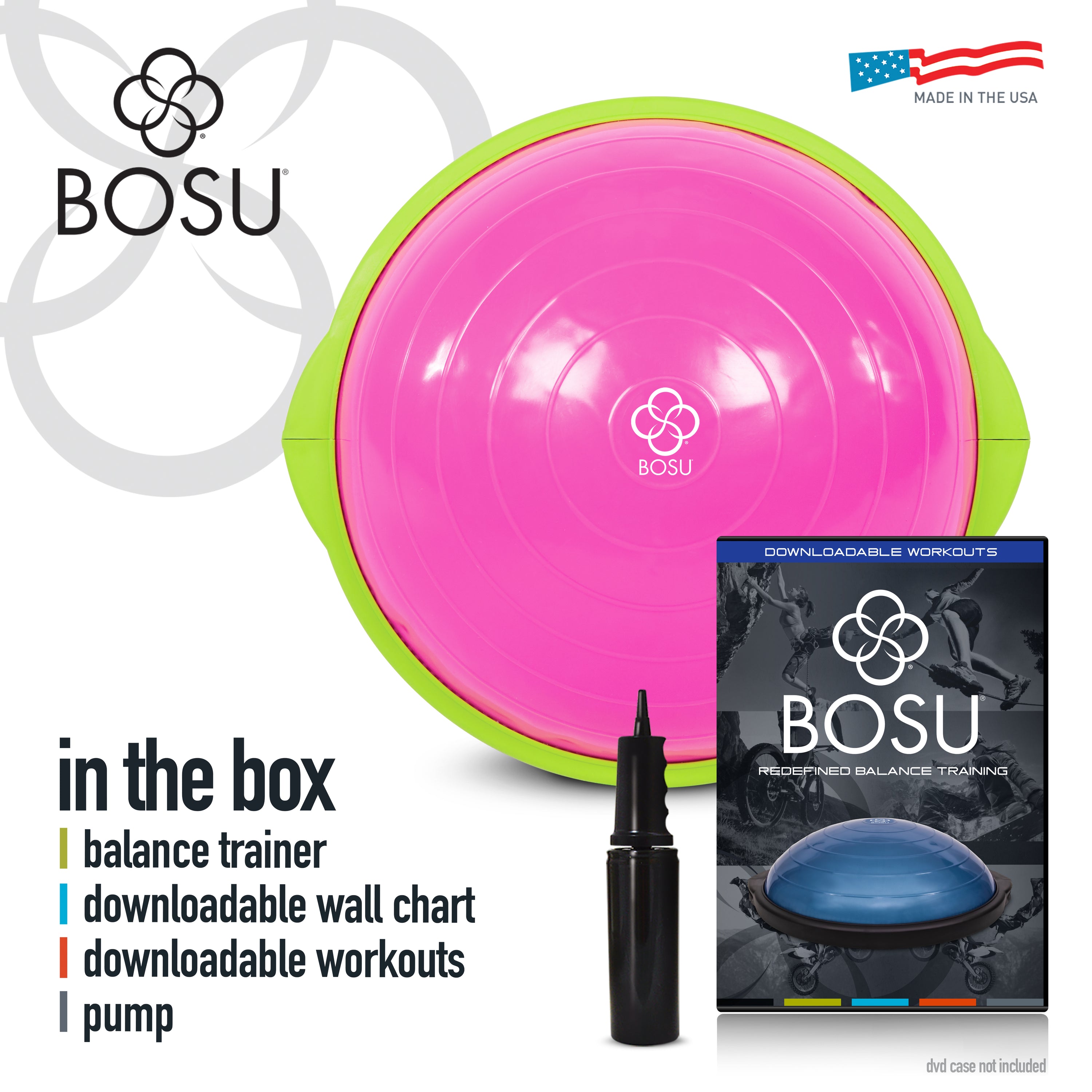 BOSU® Sport 50cm Balance Trainer (Travel Size) - Pink